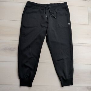 Polo Ralph Lauren Joggers Mens XXL Double Knit Black White Pony Sweatpants